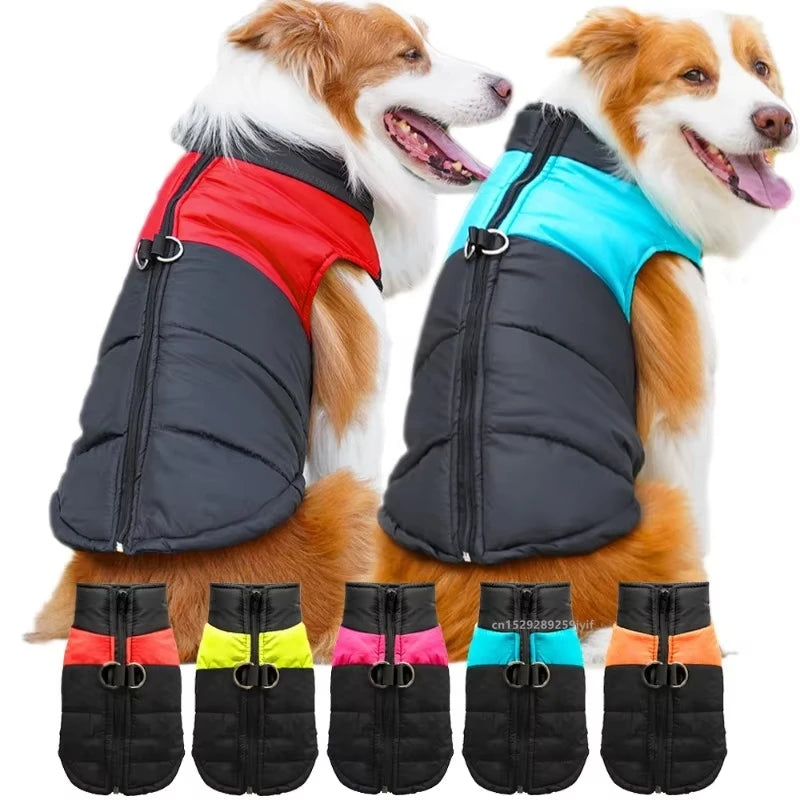 Waterproof Winter Dog Coat – Padded Warm Vest Jacket for All Sizes