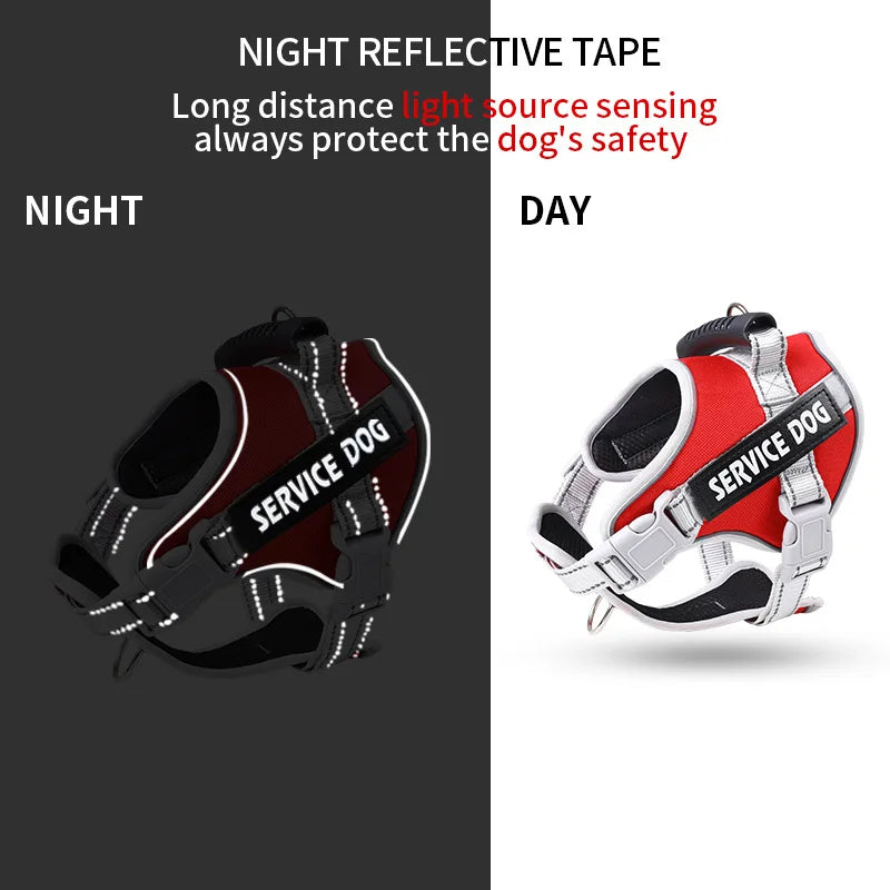 Service Dog Vest Harness – No Pull Large Dog Control Strap