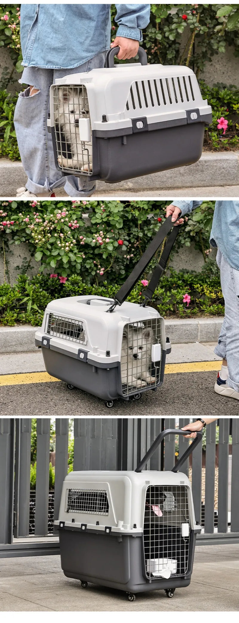 Portable Pet Trolley Transport Box