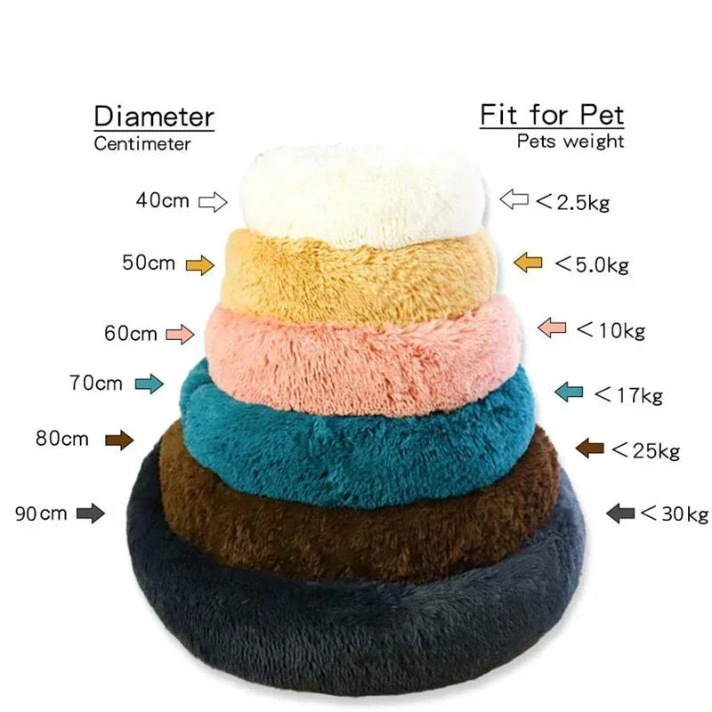 Super Soft Plush Cat Bed – Washable Donut Bed for All Cats