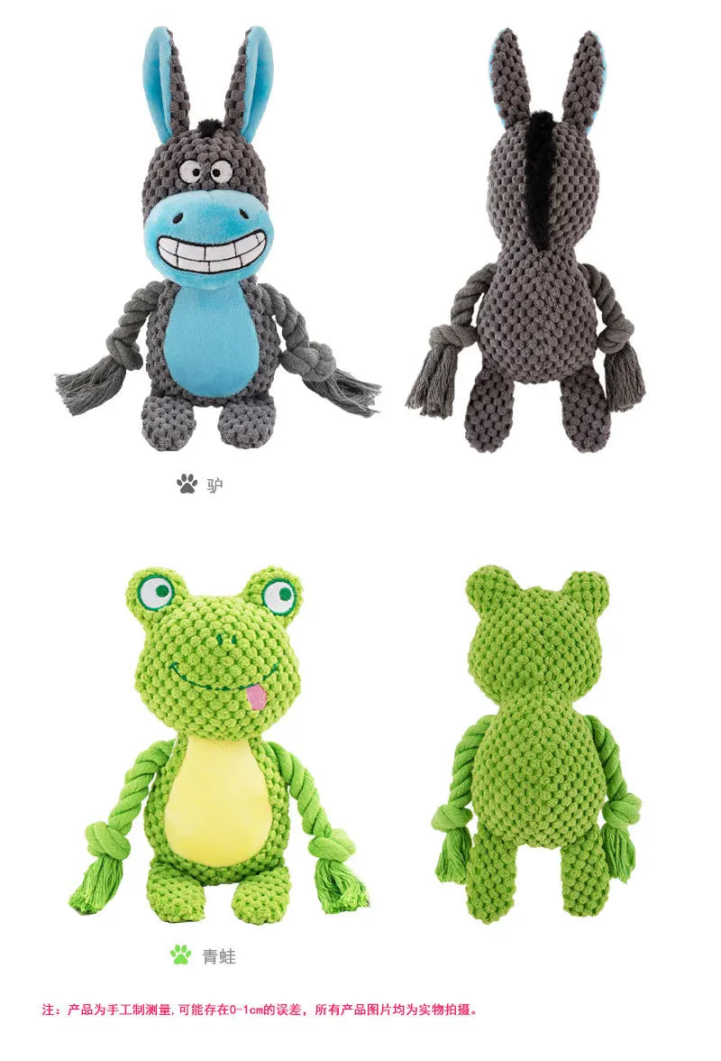 Indestructible Plush Squeaky Dog Toy