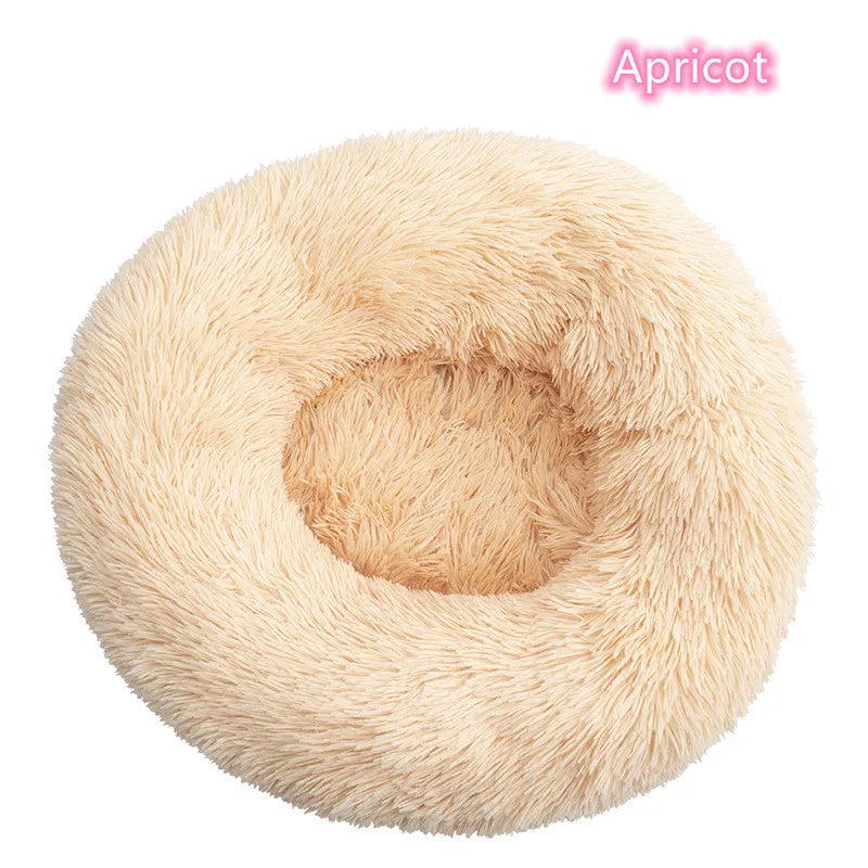 Super Soft Plush Cat Bed – Washable Donut Bed for All Cats