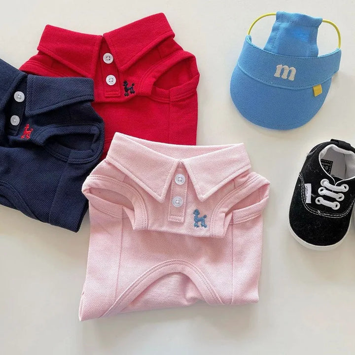 Pet Dog Polo Shirt – Breathable Puppy Vest for Small & Medium Dogs