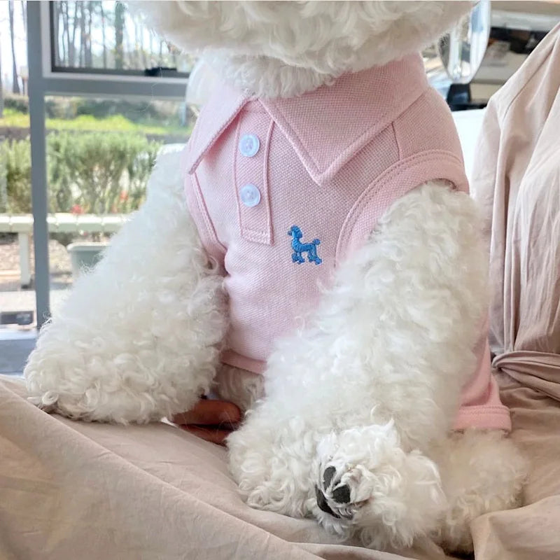 Pet Dog Polo Shirt – Breathable Puppy Vest for Small & Medium Dogs