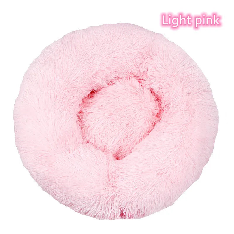 Super Soft Plush Cat Bed – Washable Donut Bed for All Cats