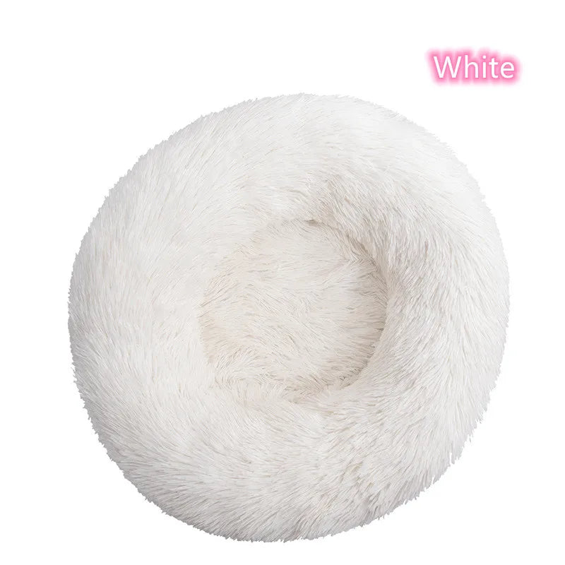 Super Soft Plush Cat Bed – Washable Donut Bed for All Cats
