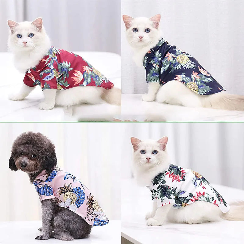 Hawaiian Dog Shirt – Summer T-Shirt Outfit for Small & Medium Dogs