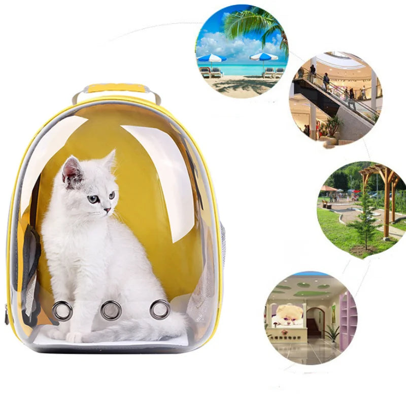 Transparent Space Capsule Pet Backpack