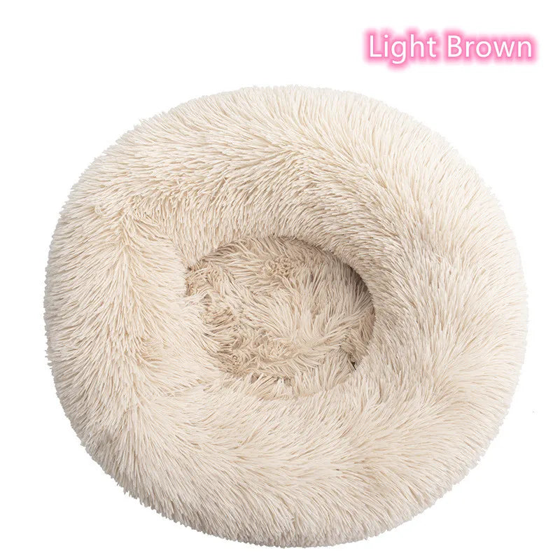 Super Soft Plush Cat Bed – Washable Donut Bed for All Cats