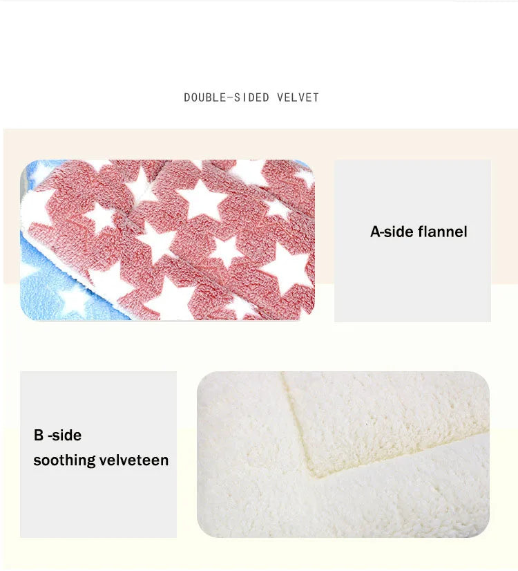 Flannel Pet Sleeping Mat – Thick Dog & Cat Bed