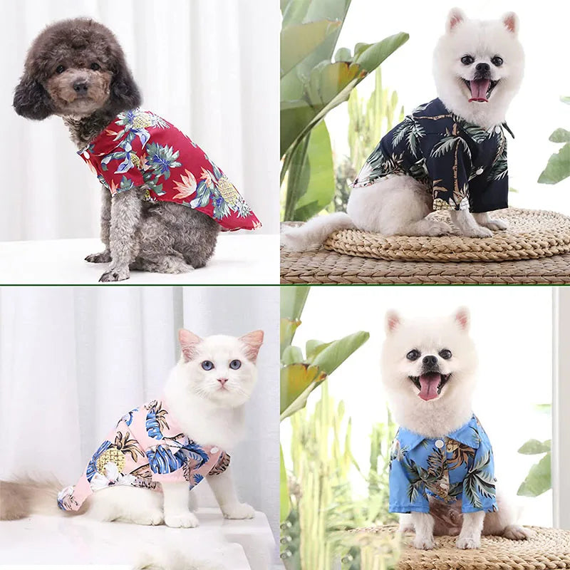 Hawaiian Dog Shirt – Summer T-Shirt Outfit for Small & Medium Dogs
