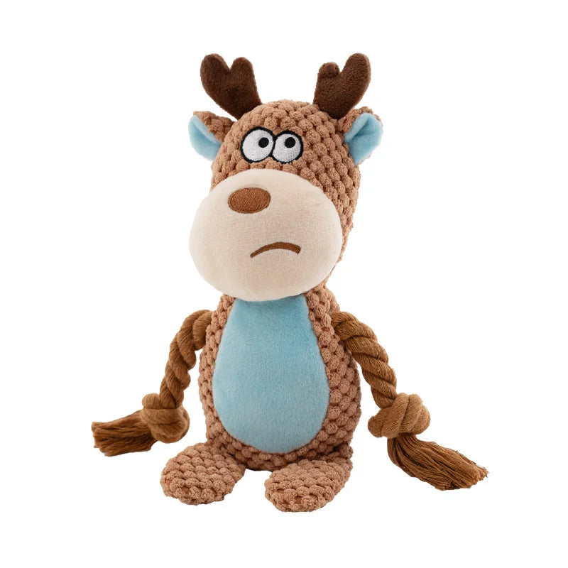 Indestructible Plush Squeaky Dog Toy