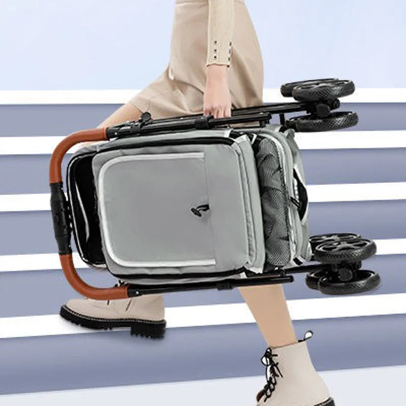 Portable Pet Stroller with Wheels