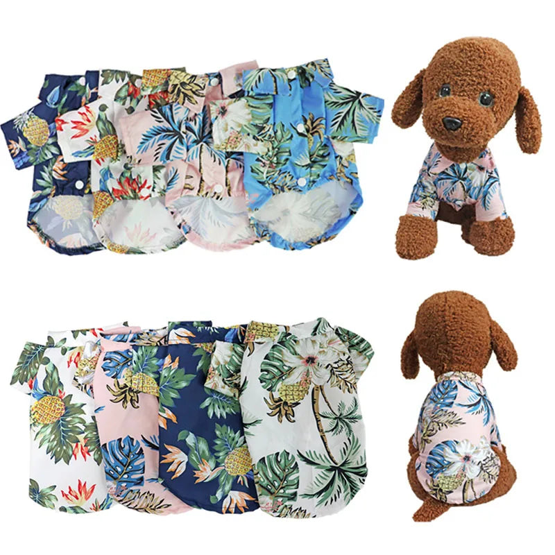 Hawaiian Dog Shirt – Summer T-Shirt Outfit for Small & Medium Dogs