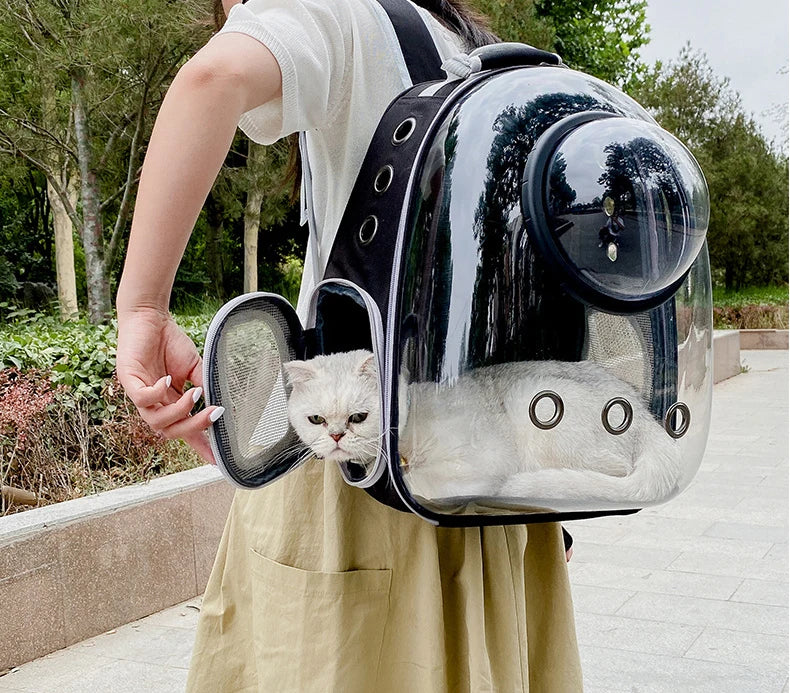 Breathable Pet Carrier Backpack – Travel Bag for Cats & Small Dogs