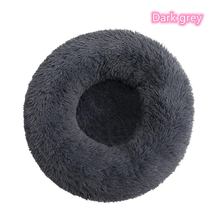 Super Soft Plush Cat Bed – Washable Donut Bed for All Cats