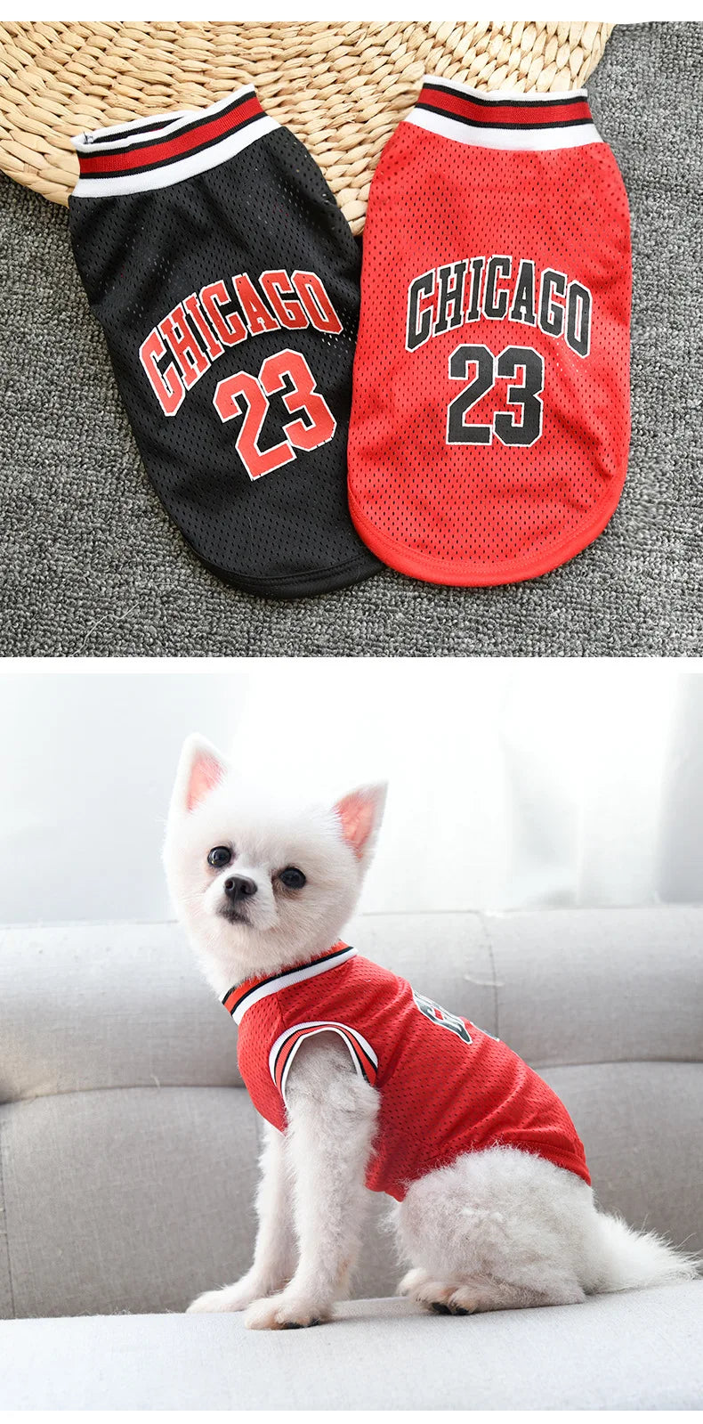 Mesh Breathable Dog Jersey – Summer Pet T-Shirt