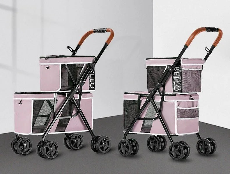 Portable Pet Stroller with Wheels