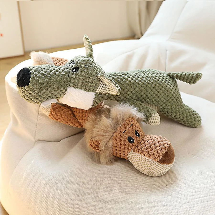 Bite-Resistant Plush Squeaky Dog Toy