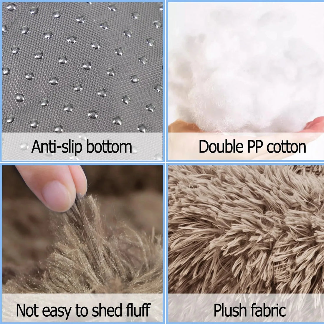 Round Plush Pet Bed – Warm Washable Dog & Cat Sofa