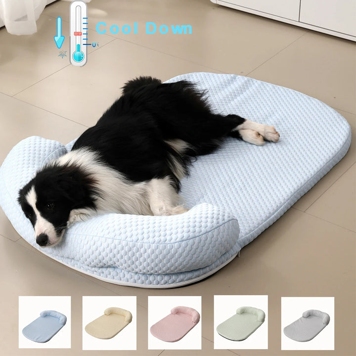 Cooling Dog & Cat Bed with Pillow