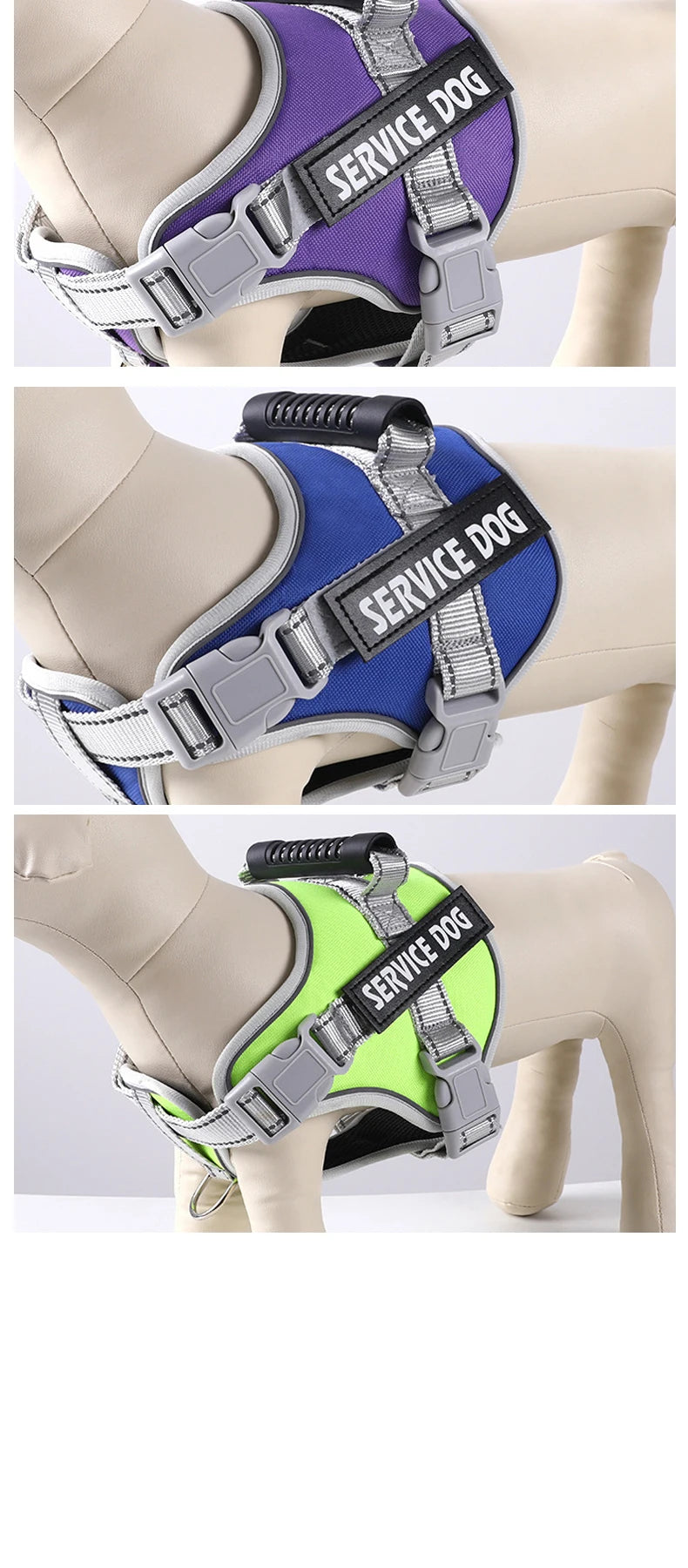 Service Dog Vest Harness – No Pull Large Dog Control Strap