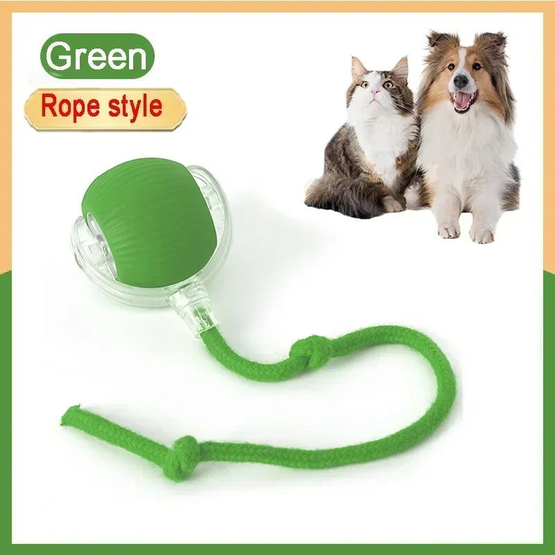 Rechargeable Interactive Cat Toy Ball – Automatic Rolling Pet Toy with Tail