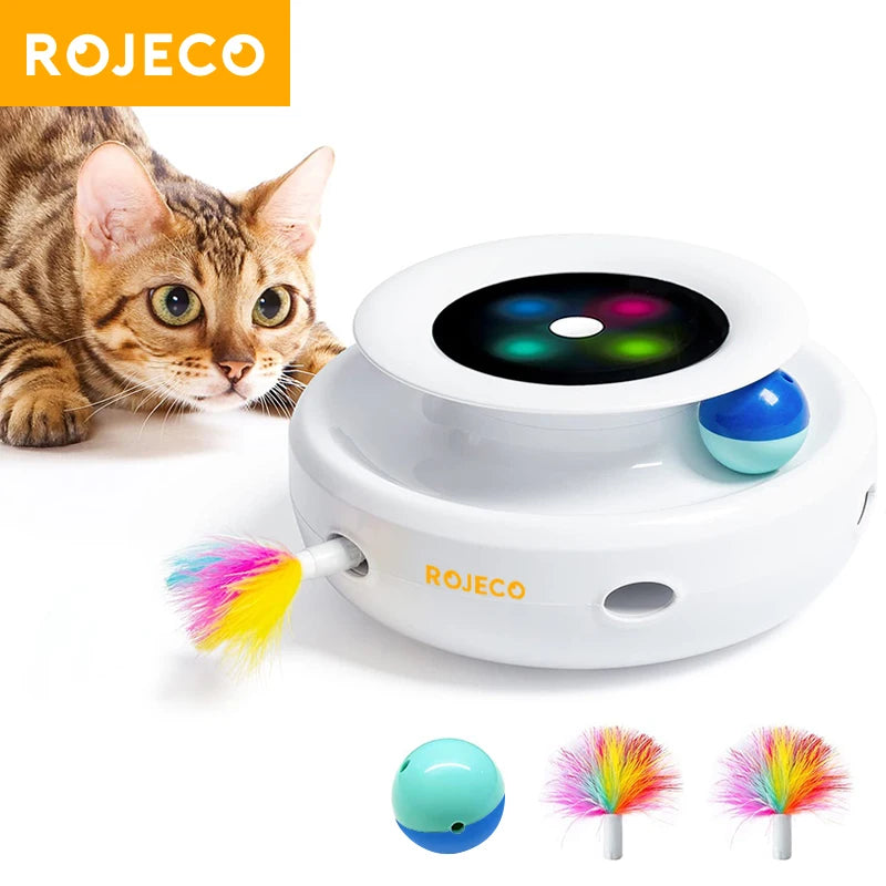 ROJECO 2-in-1 Smart Cat Toy Set