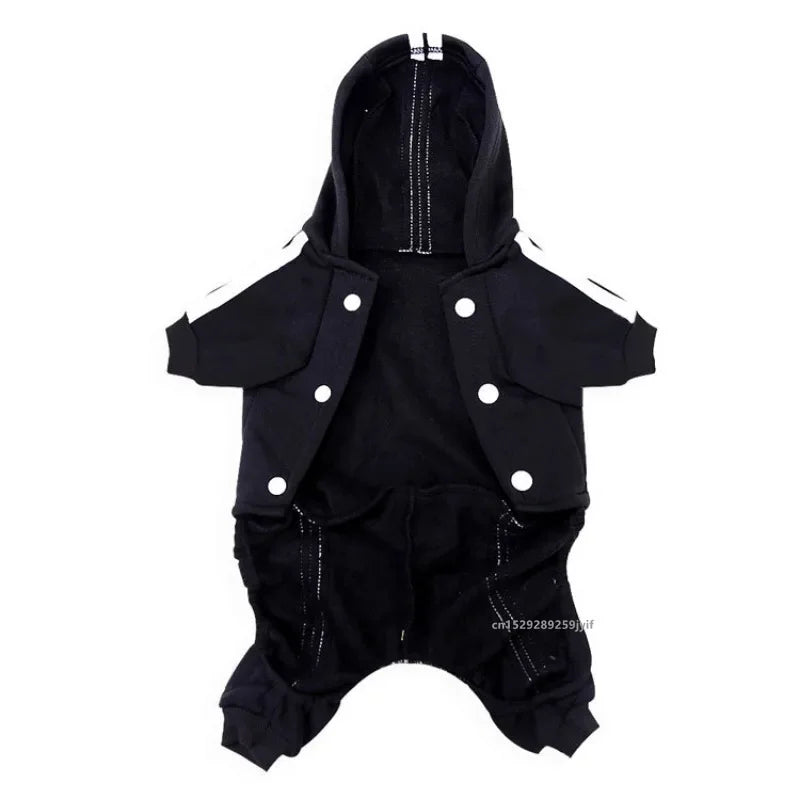 Winter Dog Hoodie Jumpsuit – Warm Pet Sweatshirt for Small to Large Dogs