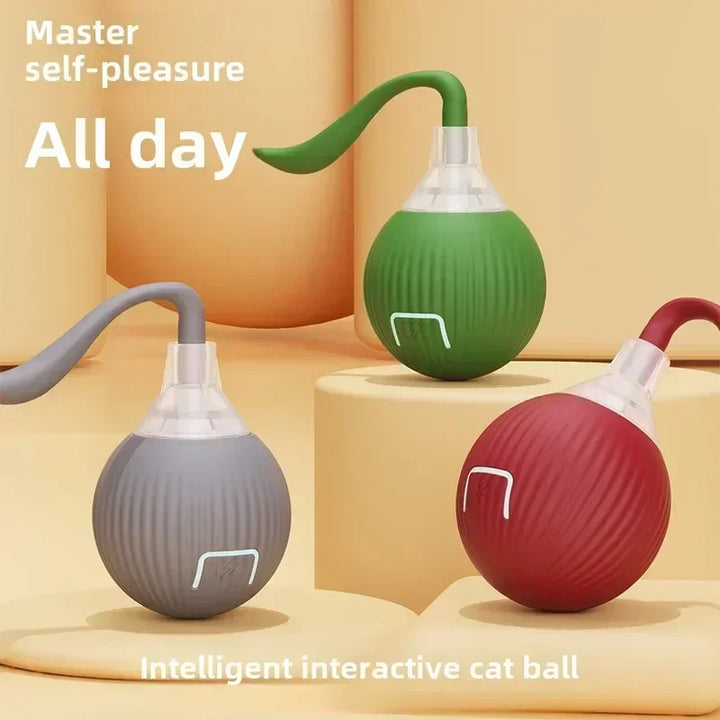 Rechargeable Interactive Cat Toy Ball – Automatic Rolling Pet Toy with Tail