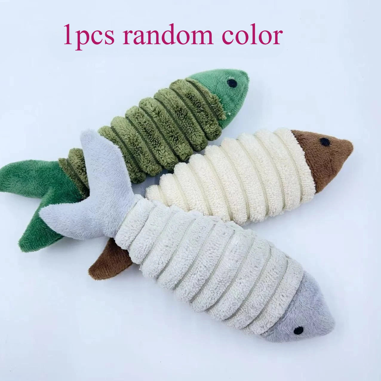Plush Fish Cat Teaser Toy