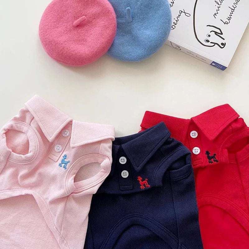 Pet Dog Polo Shirt – Breathable Puppy Vest for Small & Medium Dogs
