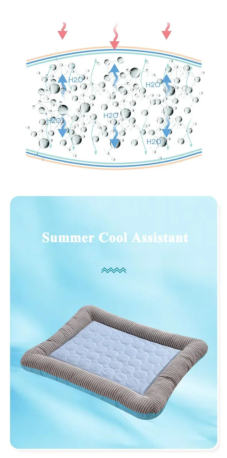Cooling Pad Bed for Pets – Ice Silk Summer Mat