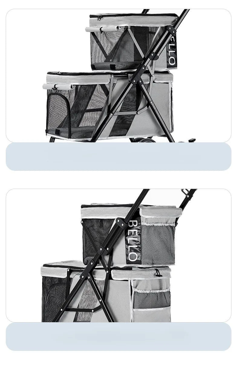 Portable Pet Stroller with Wheels
