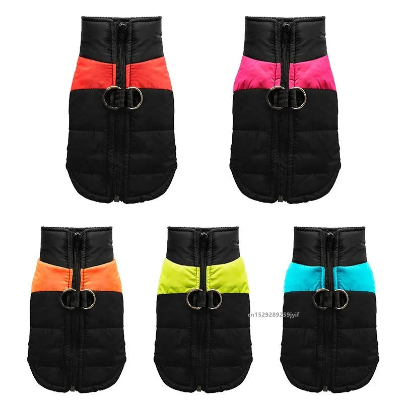 Waterproof Winter Dog Coat – Padded Warm Vest Jacket for All Sizes