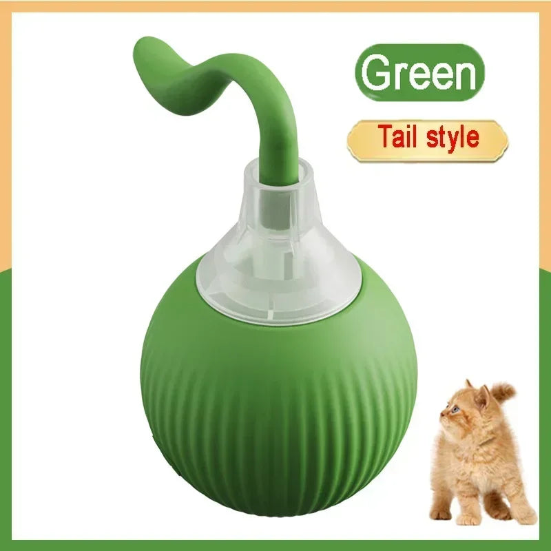 Rechargeable Interactive Cat Toy Ball – Automatic Rolling Pet Toy with Tail