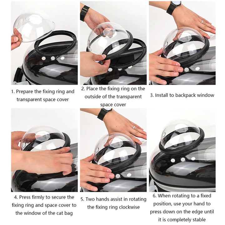 Breathable Pet Carrier Backpack – Travel Bag for Cats & Small Dogs
