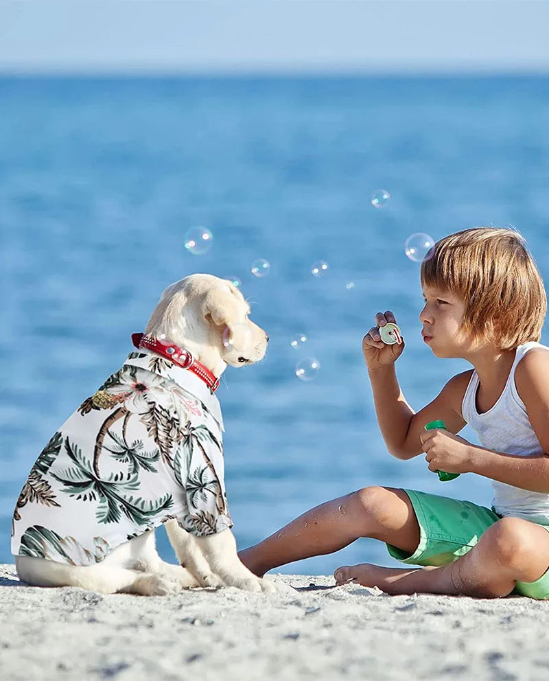 Hawaiian Dog Shirt – Summer T-Shirt Outfit for Small & Medium Dogs