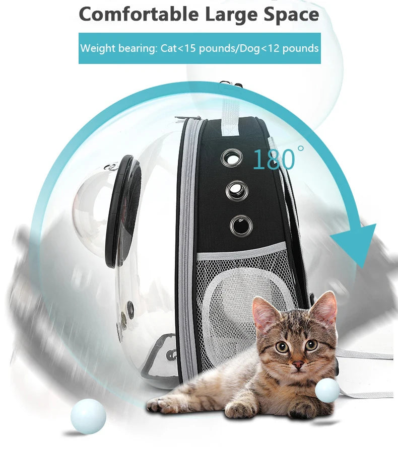 Breathable Pet Carrier Backpack – Travel Bag for Cats & Small Dogs