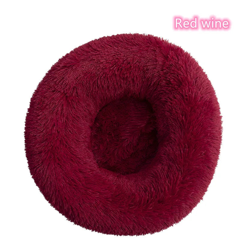 Super Soft Plush Cat Bed – Washable Donut Bed for All Cats