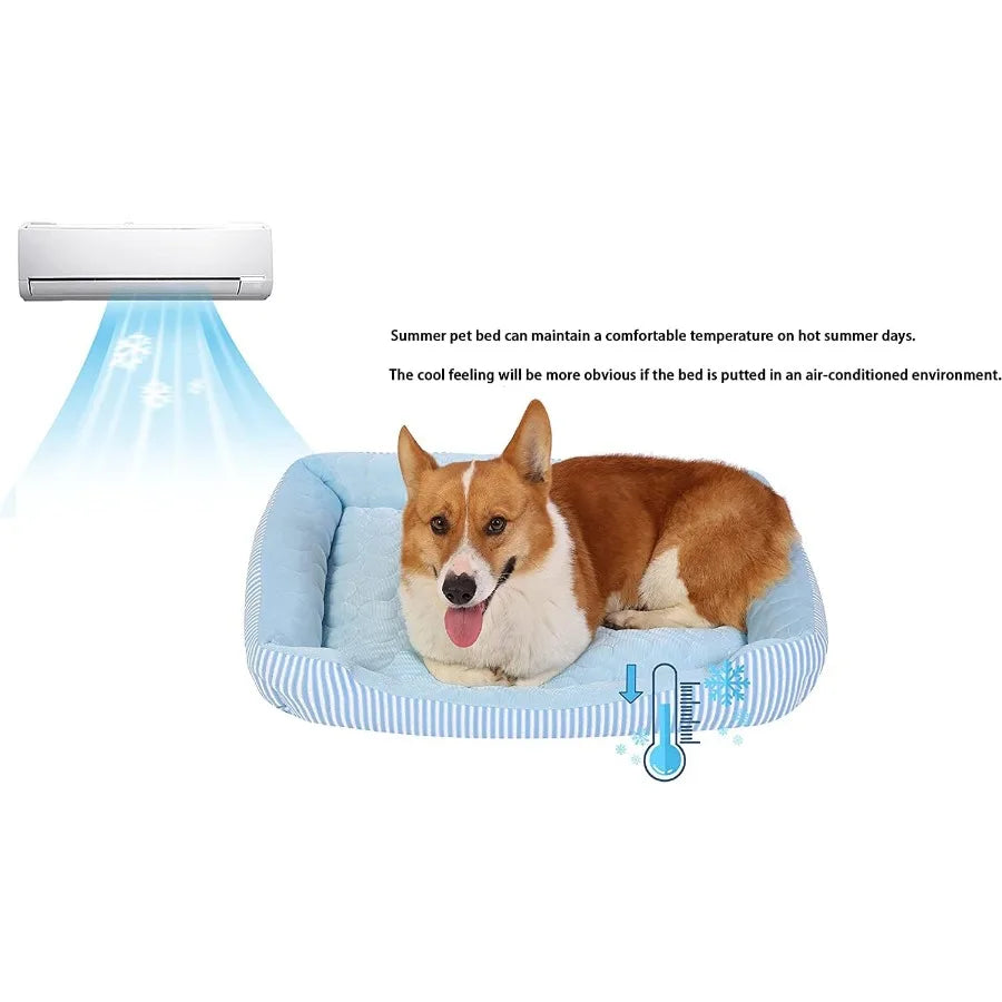 Ice Silk Dog Cooling Bed – Summer Pet Sleeping Mat