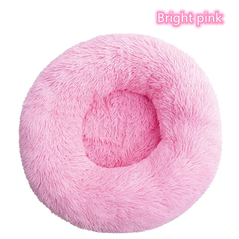 Super Soft Plush Cat Bed – Washable Donut Bed for All Cats