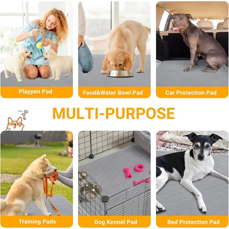 Reusable Waterproof Dog Pee Pad – Washable Training Mat