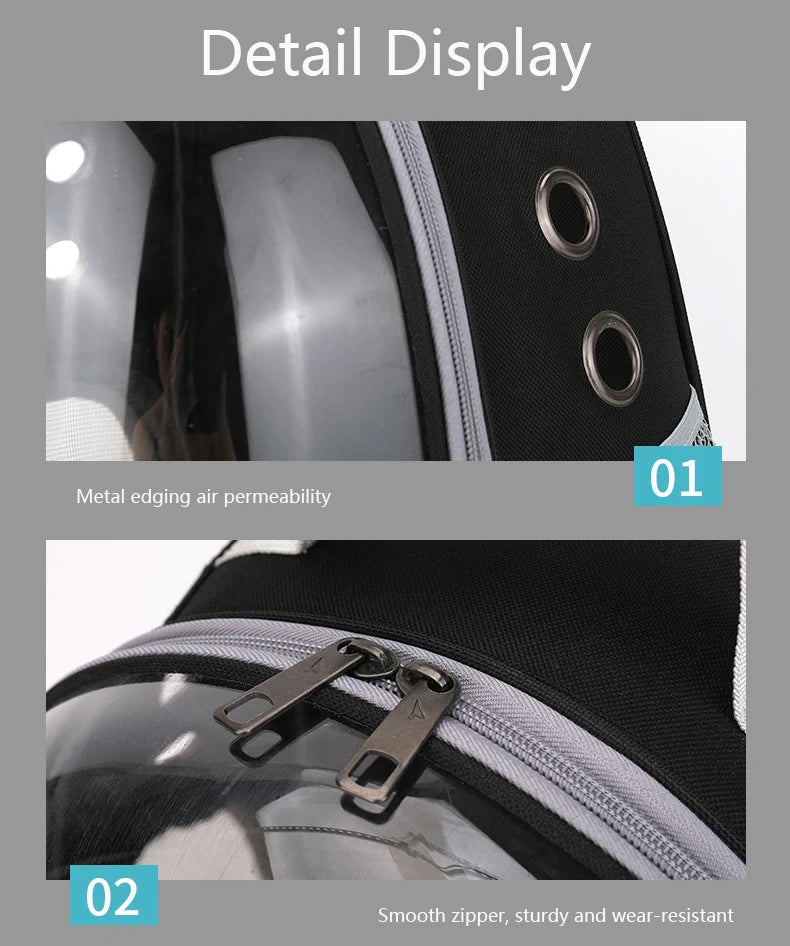 Breathable Pet Carrier Backpack – Travel Bag for Cats & Small Dogs