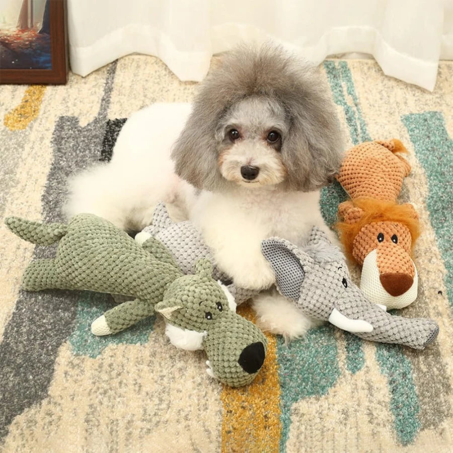 Bite-Resistant Plush Squeaky Dog Toy