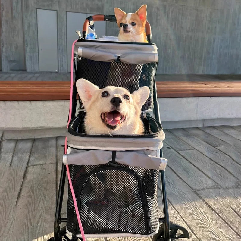 Portable Pet Stroller with Wheels