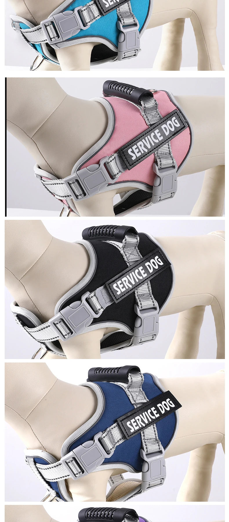 Service Dog Vest Harness – No Pull Large Dog Control Strap