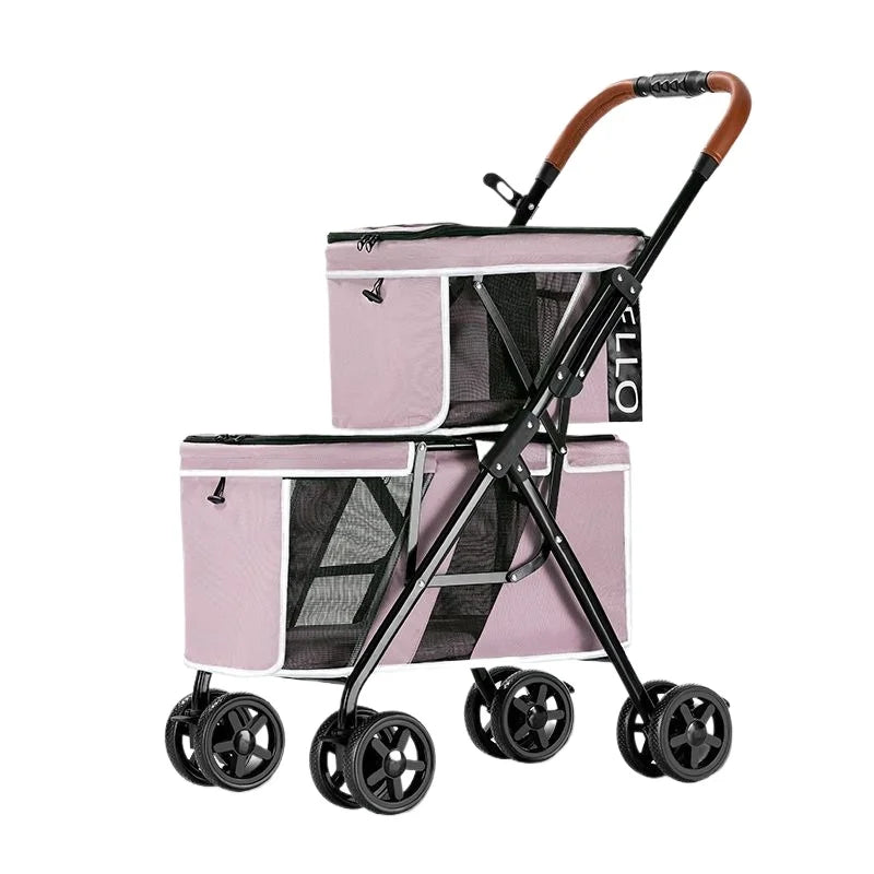 Portable Pet Stroller with Wheels