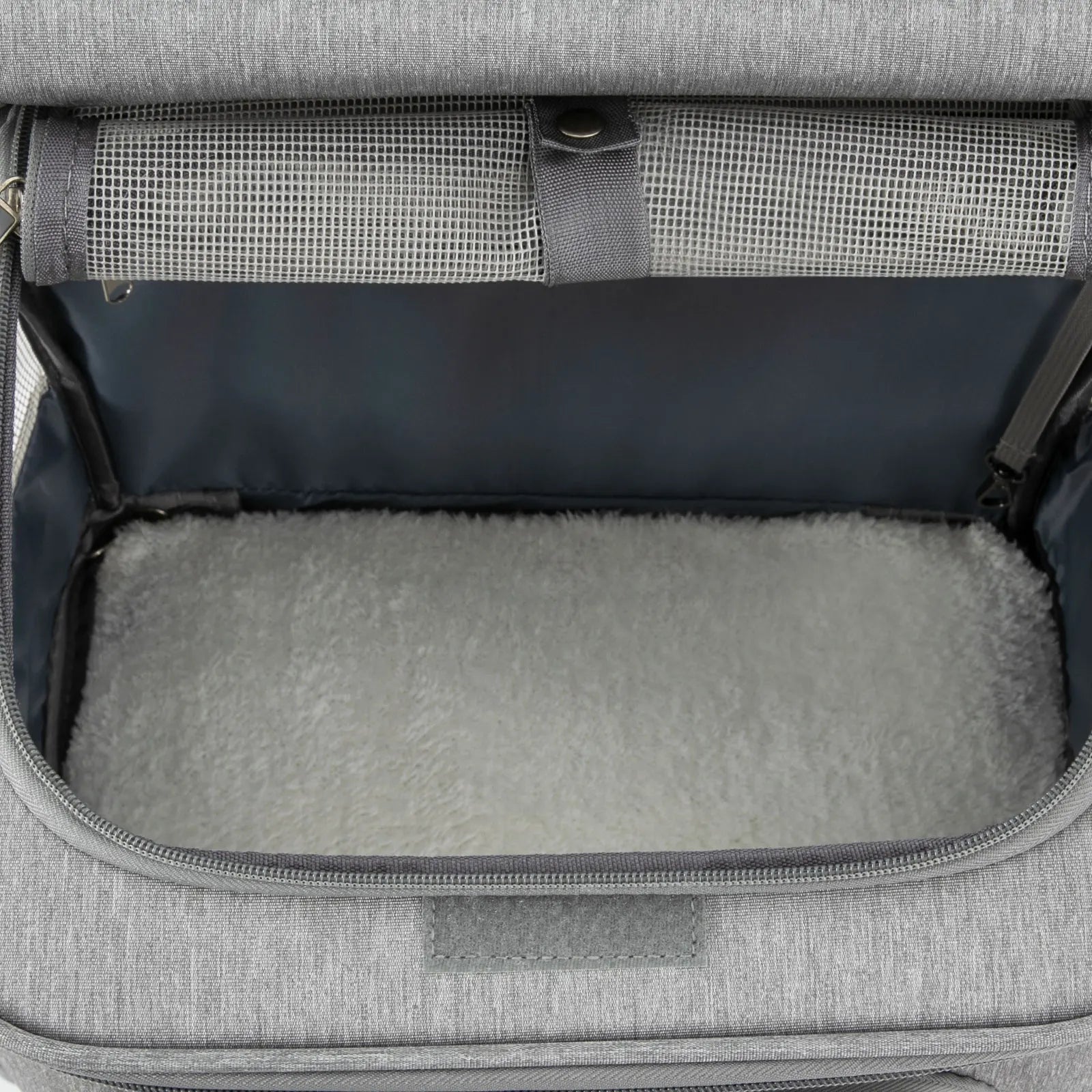 Double-Compartment Pet Rolling Carrier – Ventilated Cat & Small Dog Travel Bag