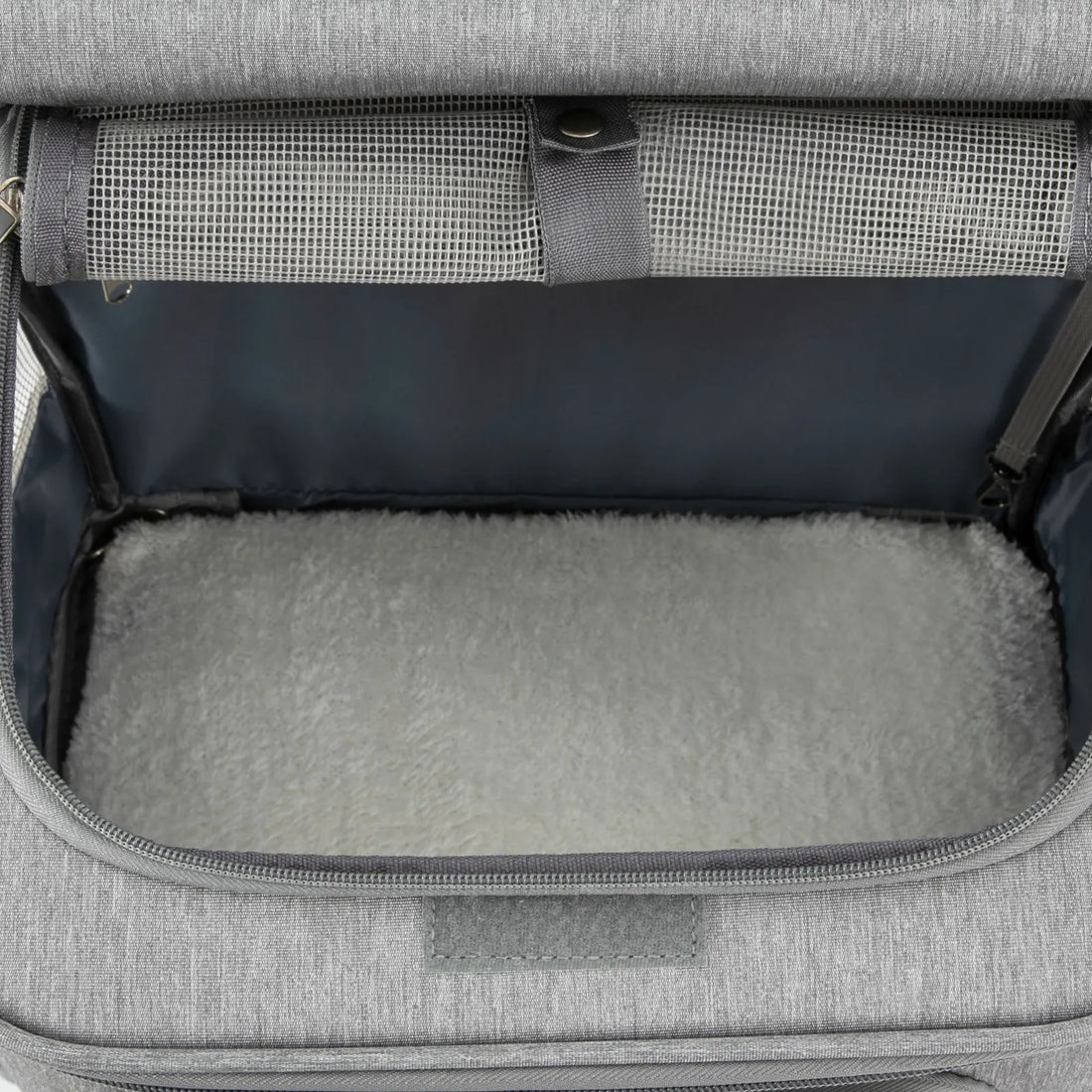 Double-Compartment Pet Rolling Carrier – Ventilated Cat & Small Dog Travel Bag
